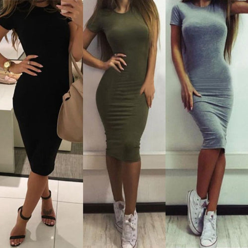 Awesome Vestido Short Sleeve Pencil Dress